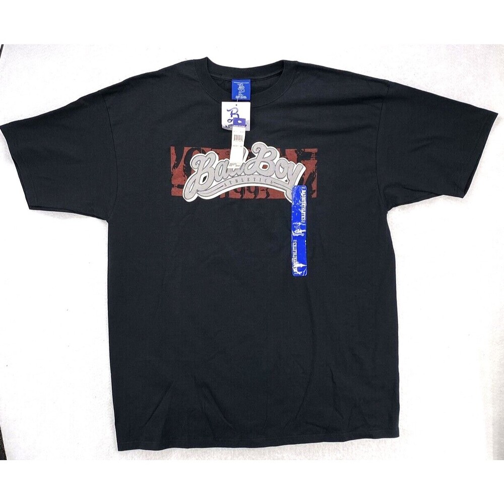 Bad Boy Shirt Men's Size 2XL XXL Black Short Sleeve 1990's USA Made MMA